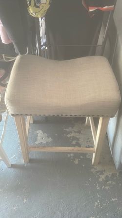 Backless Bar Stool with Nailhead Trim