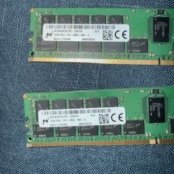 Micron 2x 32GB DDR4 ECC 2666MHz RAM sticks (64GB total)