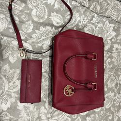 Michael Kors purse with matching wallet