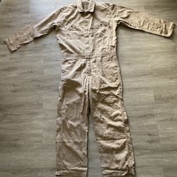 Lapco Men's FR Deluxe Coveralls Medium Khaki Flame Resistant Cat 2 CVEFR7KH