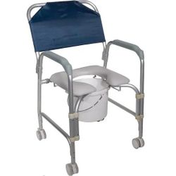 Drive Medical Shower Chair And Commode With Casters
