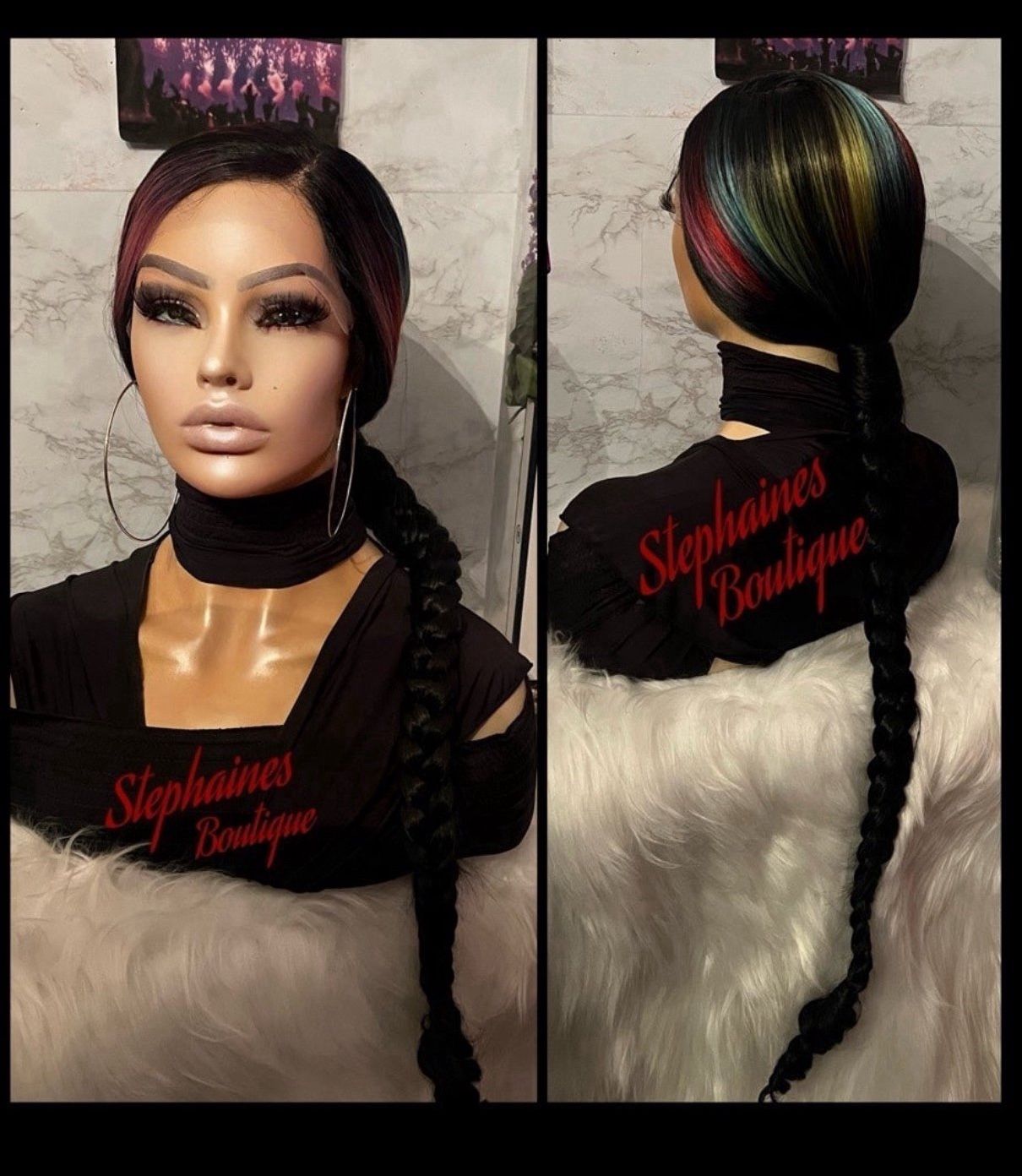 Human Hair Blended Lace Front Wig 