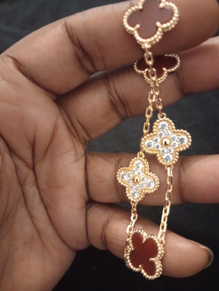 Red and Gold Van Cleef Bracelet