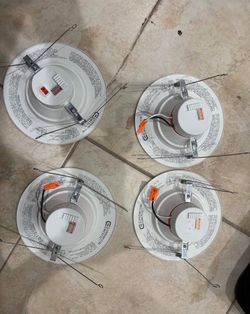 5/6 in. Integrated LED Recessed Retrofit Light Trim with Selectable Color Temperature, (4-Pack)