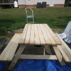Picnic Table With Cooler In The Center