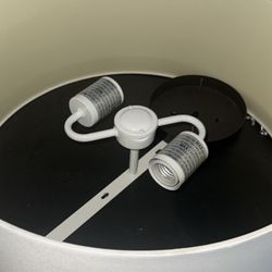 Modern White/Black Drum Ceiling Light Fixture