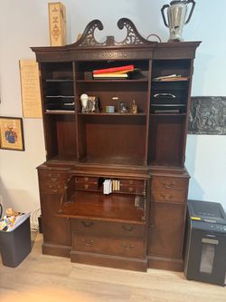 Antique mahogany secretary desk/bookcase