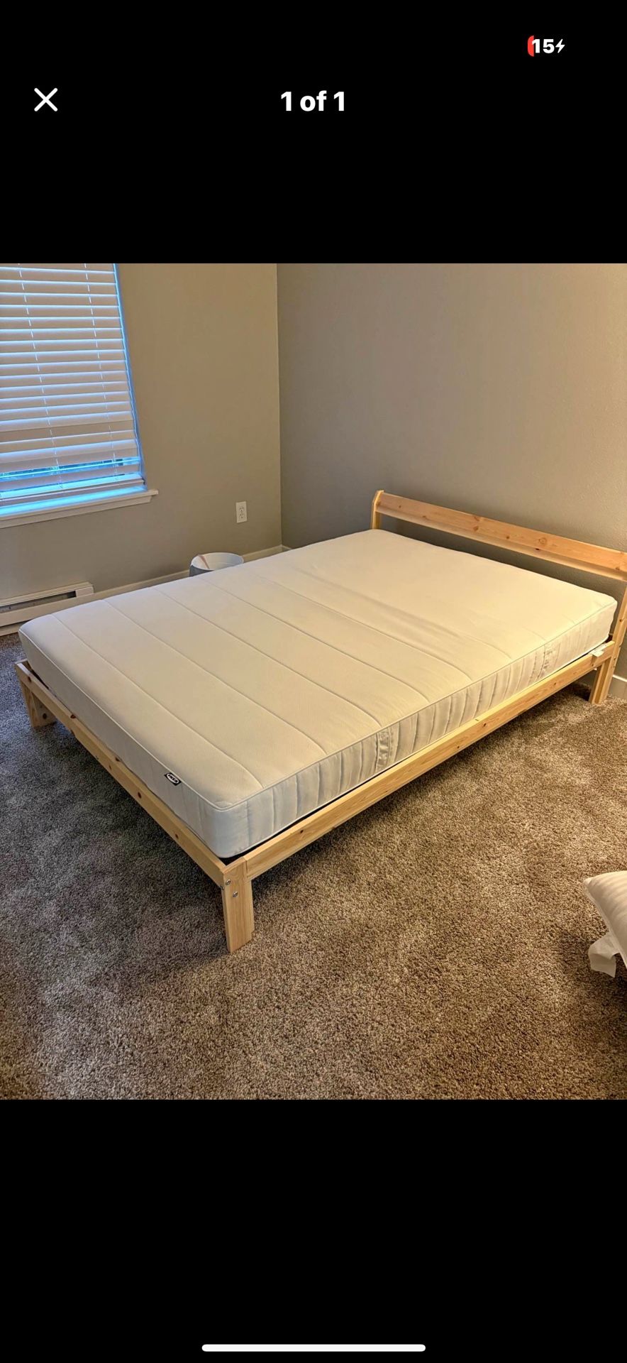 IKEA Full Bed Frame /full Mattress (like New)