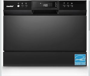 Countertop Dishwasher, Energy Star Portable Dishwasher, 6 Place Settings & 8 Washing Programs, Speed, Baby-Care, ECO& Glass, Dish Washer for Dorm, RV&