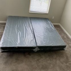 King Size BOX SPRINGS Foundation for Mattress New Of Factory With it’s Plastic Available In All Size Delivery Same Day