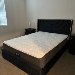 Modern LED Lighting queen bedroom set