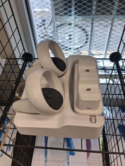 Meta Quest 2 VR Controllers and Charging Dock