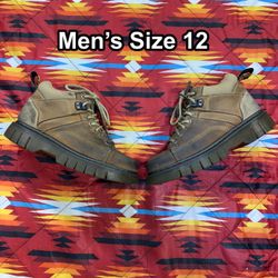 Dr Martens Woodard Hiker Brown Leather Nubuck Lace Up Boots Men’s Size 12