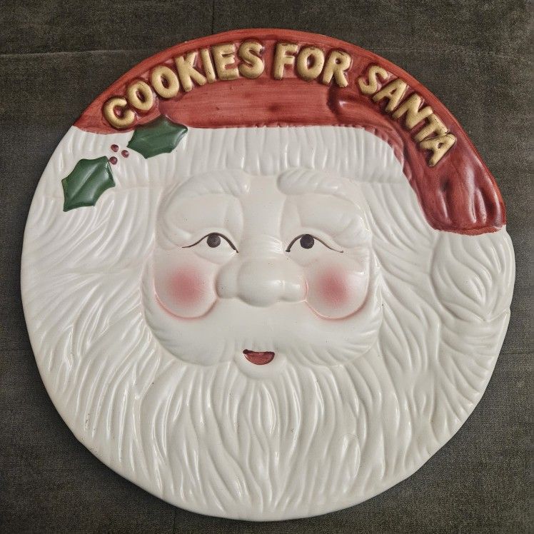 Vintage Cookies for Santa Plate