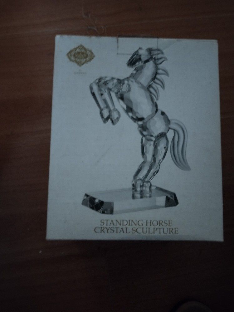 Standing Horse Crystal Sculpture