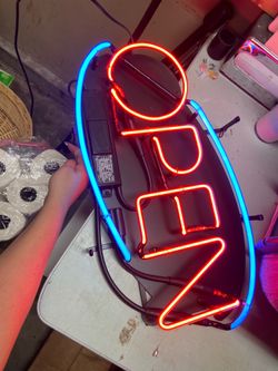 LOW PRICE MOVING- $550 + TAX RETAIL NEON OPEN RETAIL SIGN