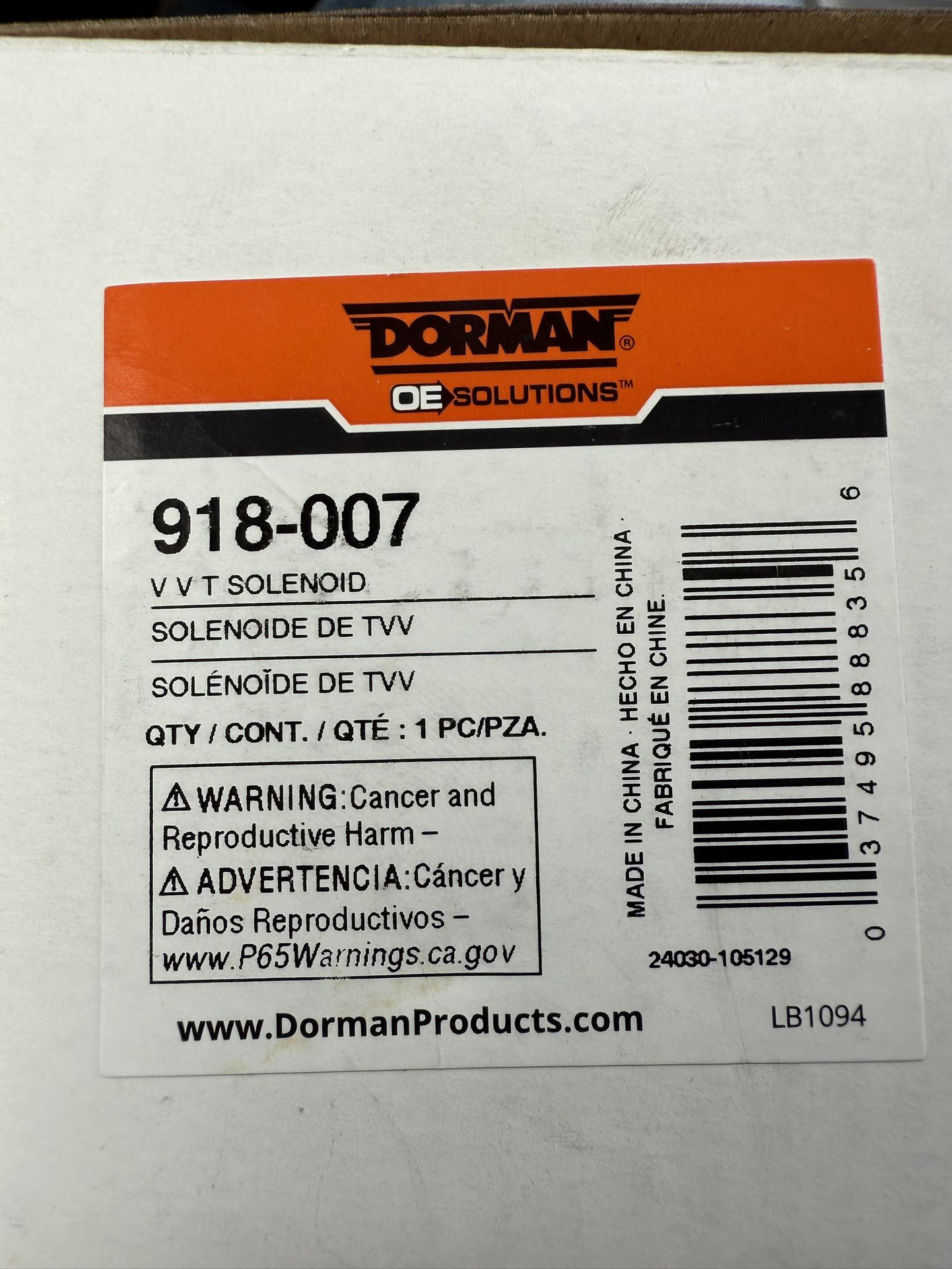Dorman VVT Solenoid