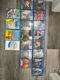 14 Ps4 games and  3 wiiU games $ 75