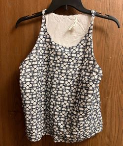 miami Navy and White Printed Camisole Tank