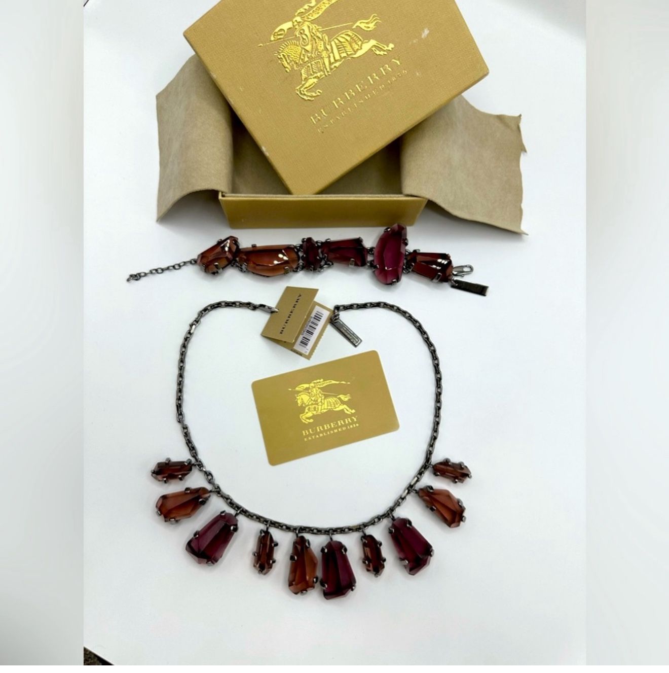 Burberry jewellery necklaces and bracelet
