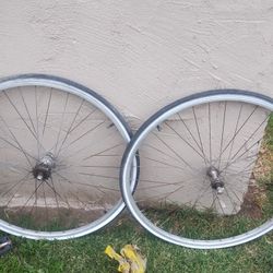Aluminum 27-In   Bicycle Rims With Tires 