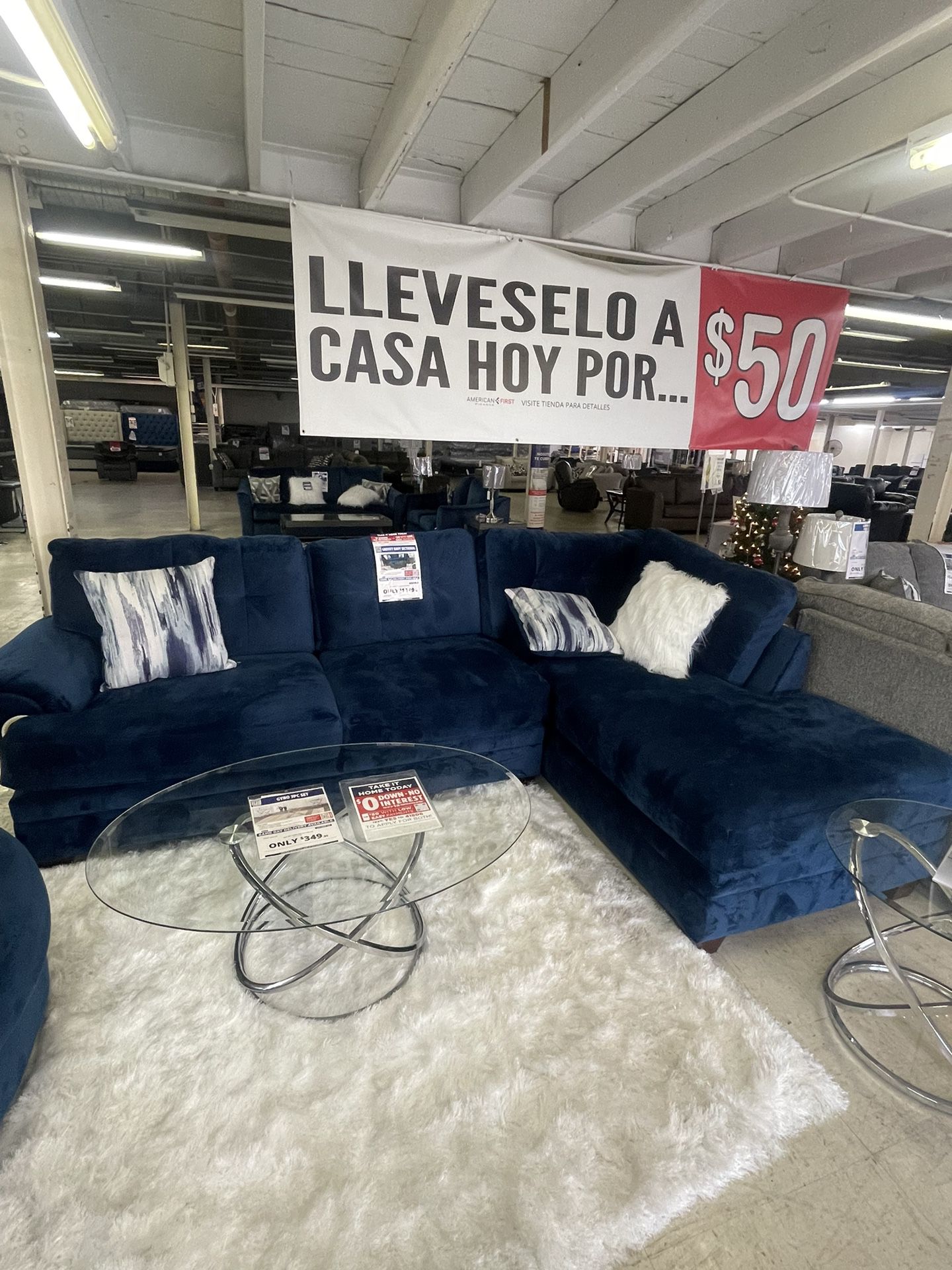 Groovy Navy Sectional 