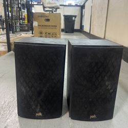 Polk Audio T15 Bookshelf Speakers HiFi Stereo Vintage Home Audio Wall Mount