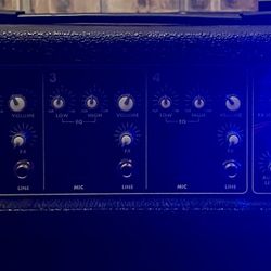 Harbinger HA60 Power Amplifier 60 Watt 4 Channel Mixer & Harbinger HA 60 P.A. Speakers