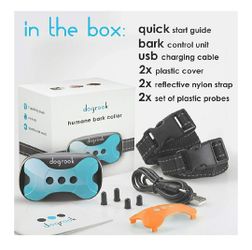 DogRook Rechargeable Dog Bark Collar - Humane, No Shock Barking Collar - w/2 Vibration & Beep Modes - Automatic Action