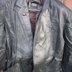 Leather Mens Jacket Size Large
