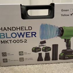 Cordless Leaf Blower, Premium Handheld Leaf Blower + 3 Nozzles and 2 Batteries 