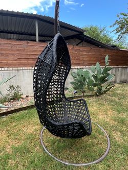 Extra large egg chair swing with stand