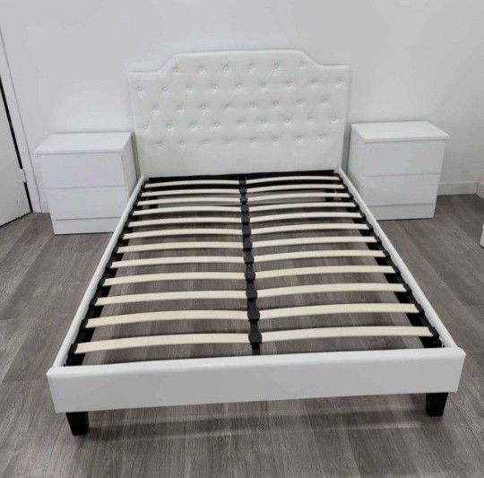 New Bedroom Set Queen BED FRAME With Nightstands New