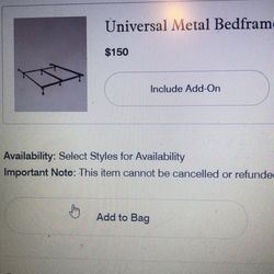 Bed frame And Box Springs. Brand New
