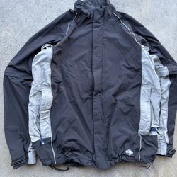 Fidra Jacket Mens Size M 1/4 Zip Collared Zip Black Gray.