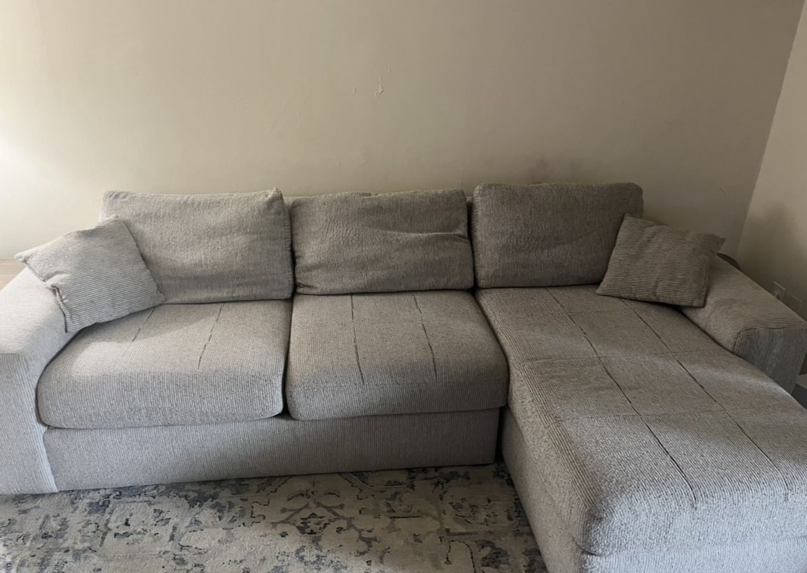 Fabric Gray Sectional Couch