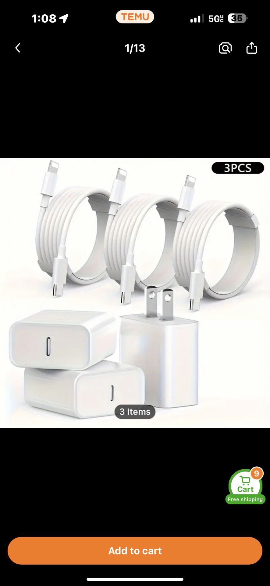 iPhone Fast Charger 3-Pack 20W PD USB C Wall Charger 6FT Fasting Charger Adapter iPhone 14/14 Pro Max/13 Pro/13/12 Mini/12 Pro Max/11 Pro Max/Xs and i