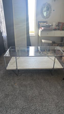Glass coffee table