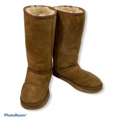 Classic Sheepskin Leather Suede Shearling 13” Tall