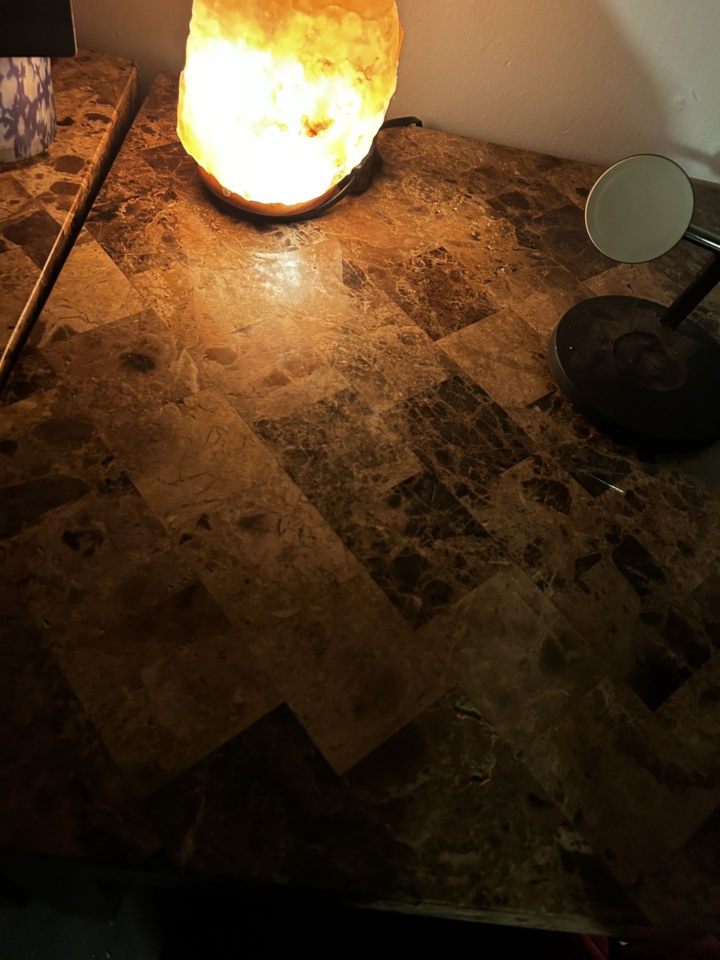 2 Marble End Tables