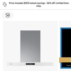 NEW BESPOKE 30 INCHES HOOD COLOR WHITE 