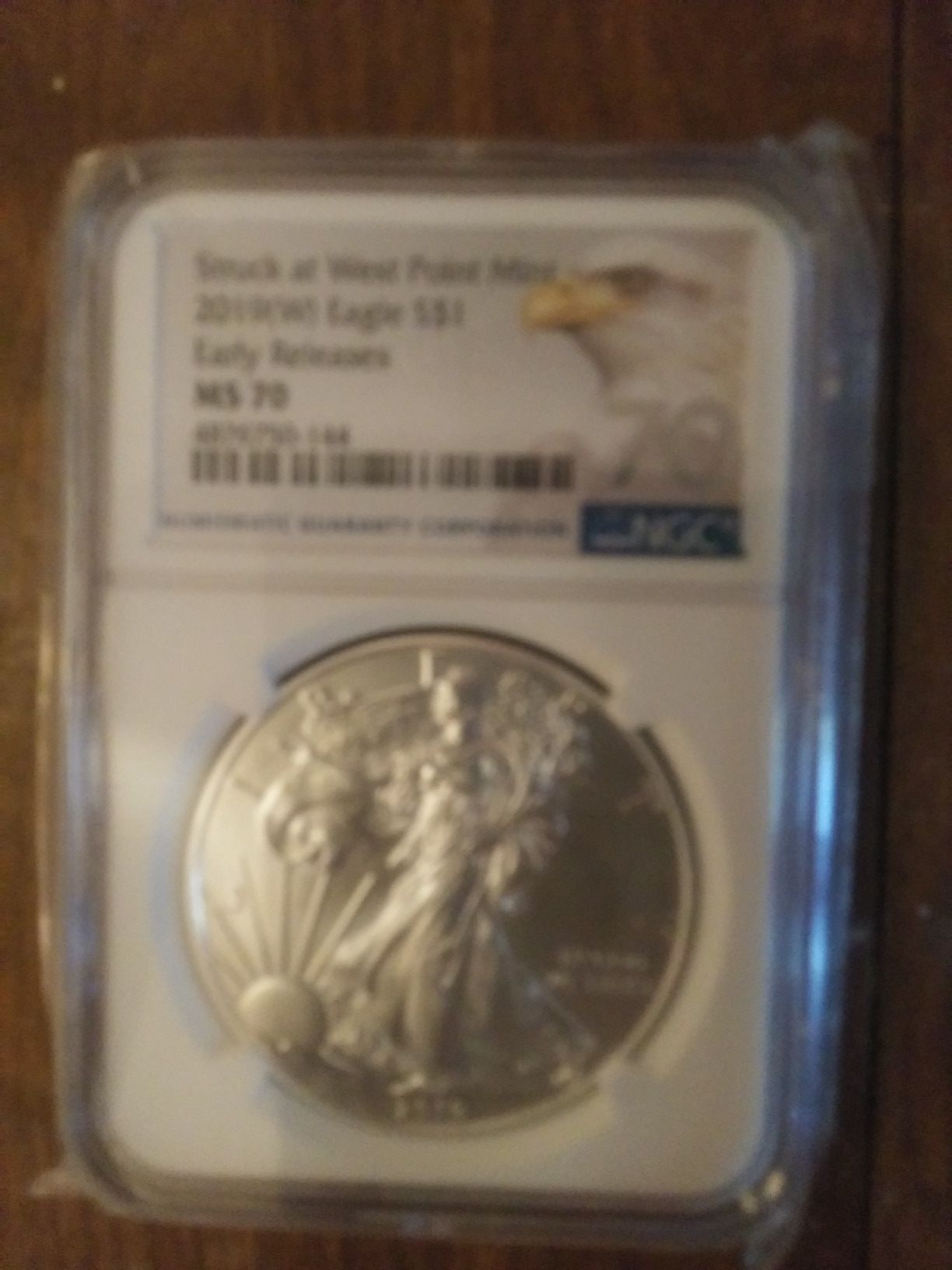 MS70 2019 $1 Silver Eagle (W) Early Release