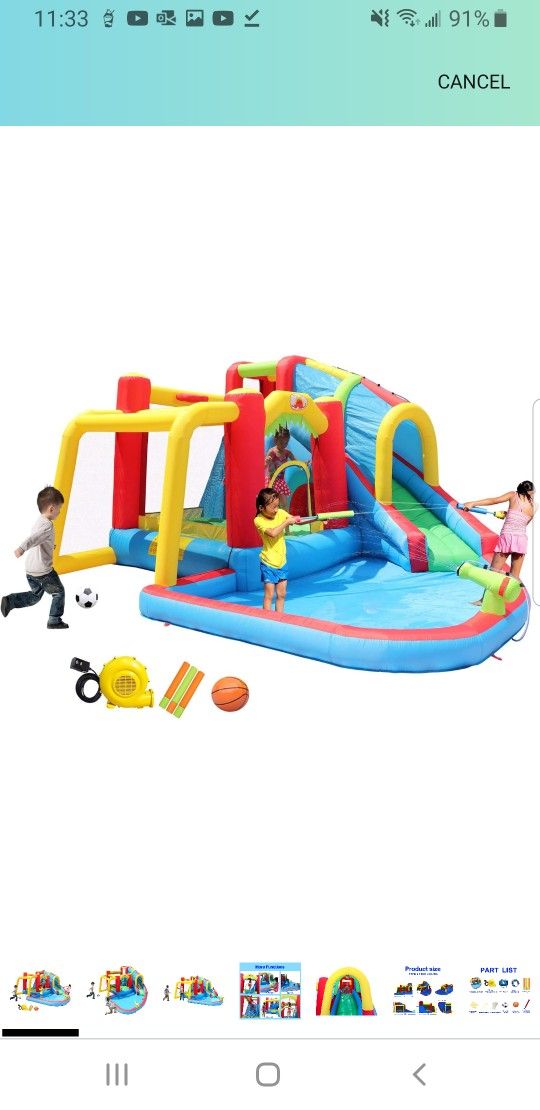 Inflatable Bounce House With Slide