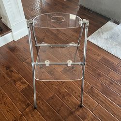 Contemporary Clear Acrylic Folding Chair