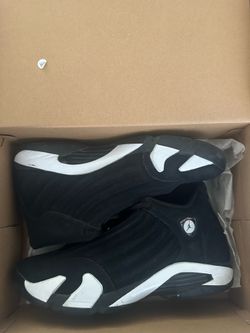 Jordan 14 size 12 black and white