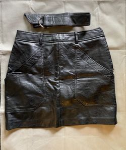 Stradivarius Mini Skirt Leather