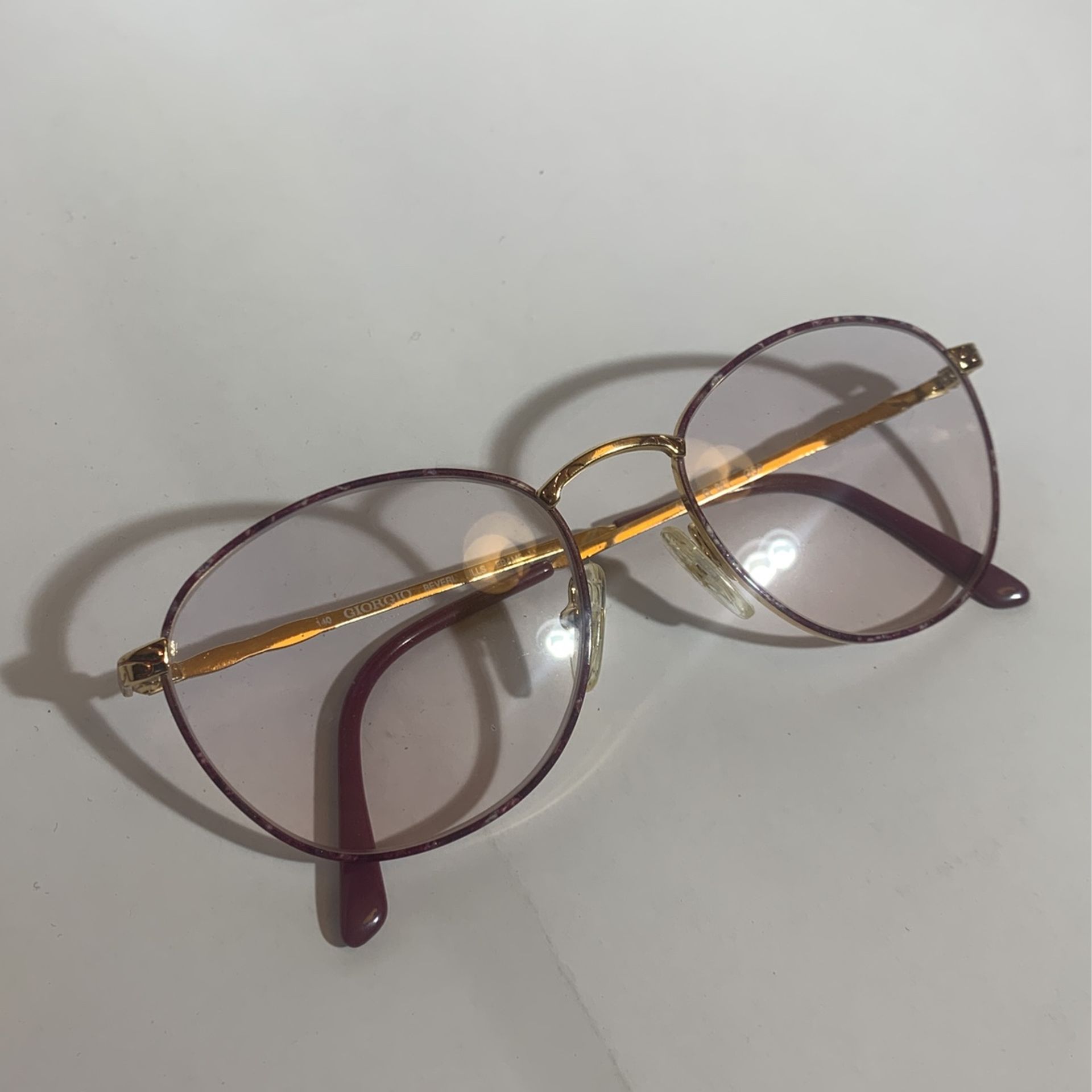 Giorgio Beverly Hills Eye Glasses Frame Women’s (Gold And Purple)