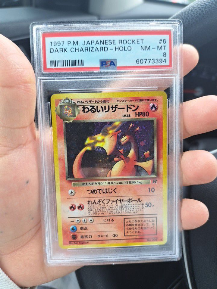 PSA 8 1997 Pokemon Japanese Rocket Dark Charizard #6 Holo MINT 