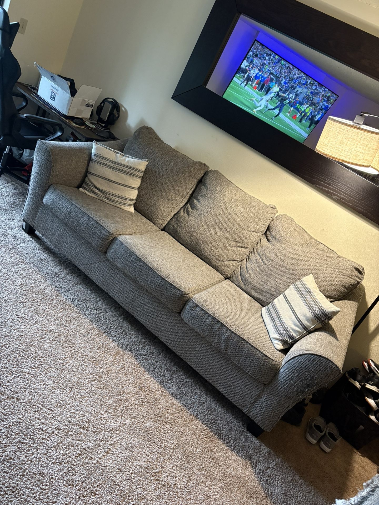 Couch And Pillows Up For Grabs