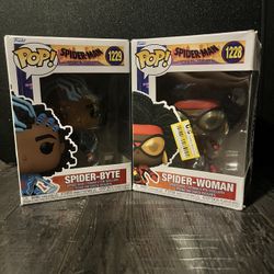 Funko Pops: Spider-Byte & Spider-Woman